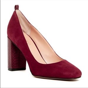 Franco Sarto Ingall Suede Snake Block Heels